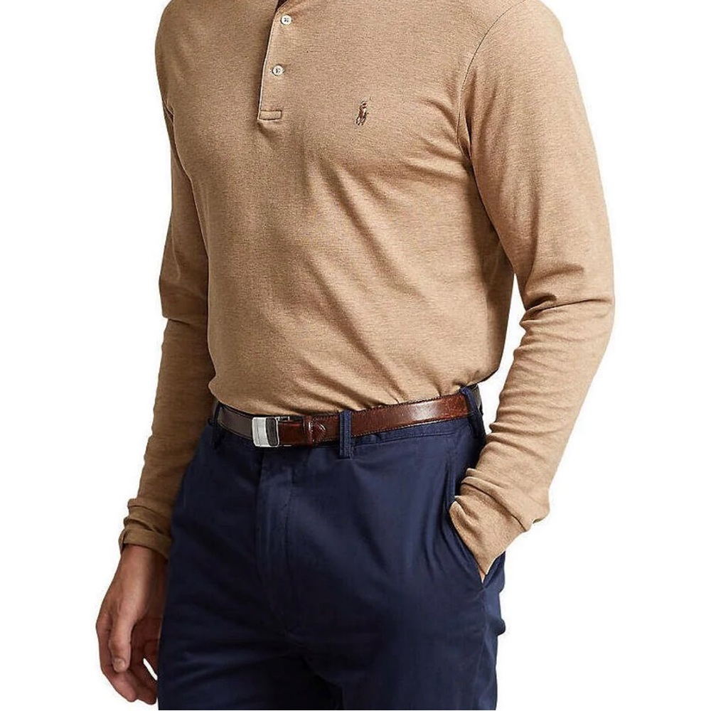 NWOT Polo Ralph Lauren Smooth Cotton Long Sleeve Polo - Picture 8 of 8